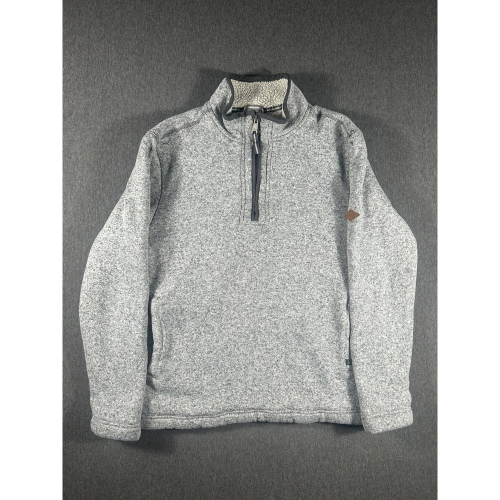 Orvis Men's Classic Collection Heather Gray Sherpa Lined 1/4 Zip Pullover M
